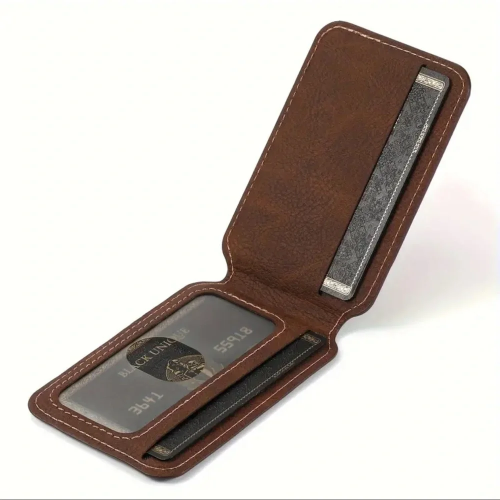 Sleek Wallet with Card Holder, Magnetic Closure,and Wireless Charging Capability